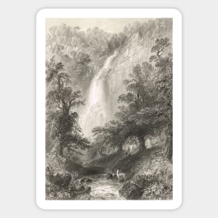 Powerscourt Waterfall, Wicklow, Ireland Sticker